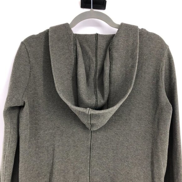 tentree Grey-Tinted Ivy Green TreeWaffle Knit Cardigan size XS - Picture 9 of 16